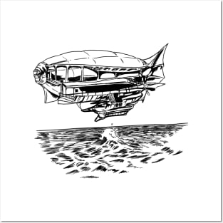 Airship at Sea Posters and Art